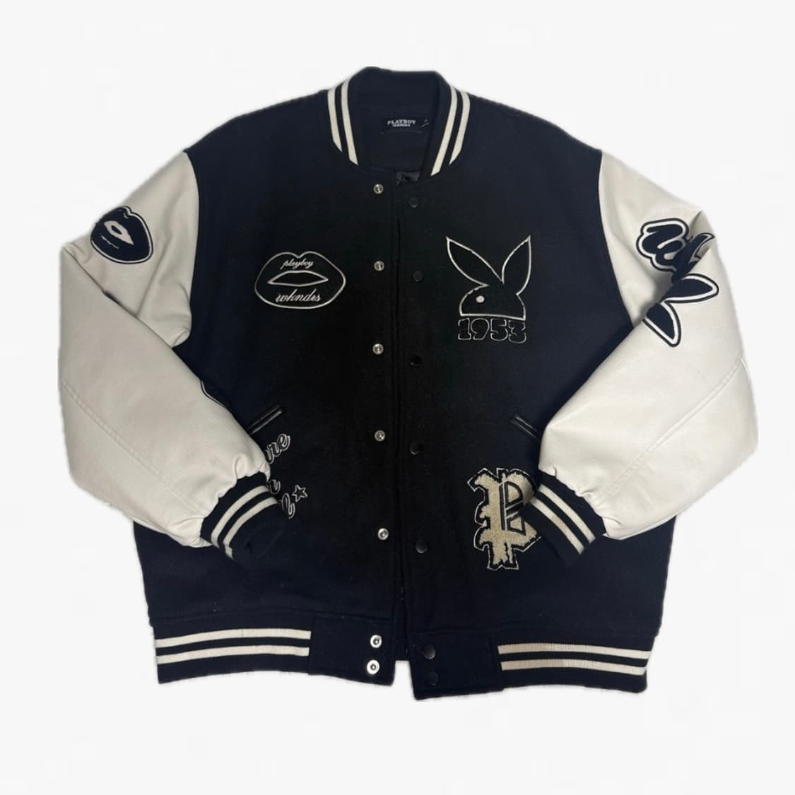 위캔더스 24 FW 플레이보이 바시티 자켓 상품이미지1