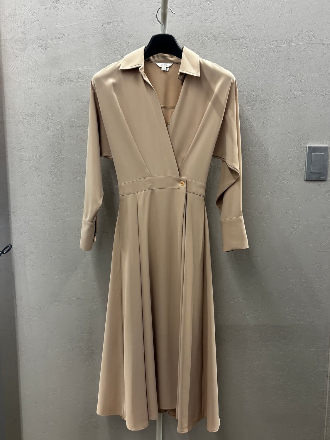 라메레이 베이지 랩 스타일 롱 원피스 S 상품이미지2