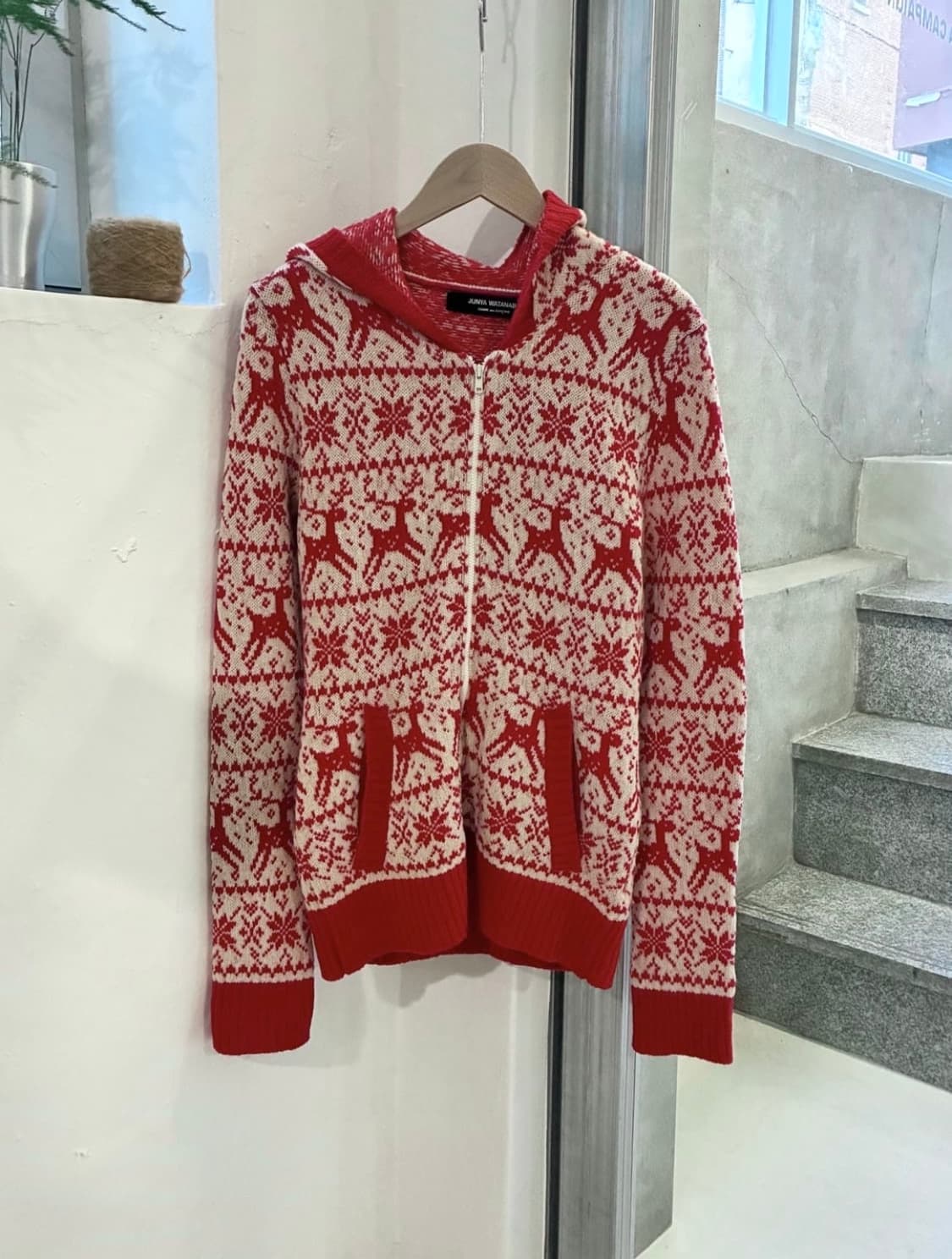 준야 와타나베 니트 후드집업 상품이미지1