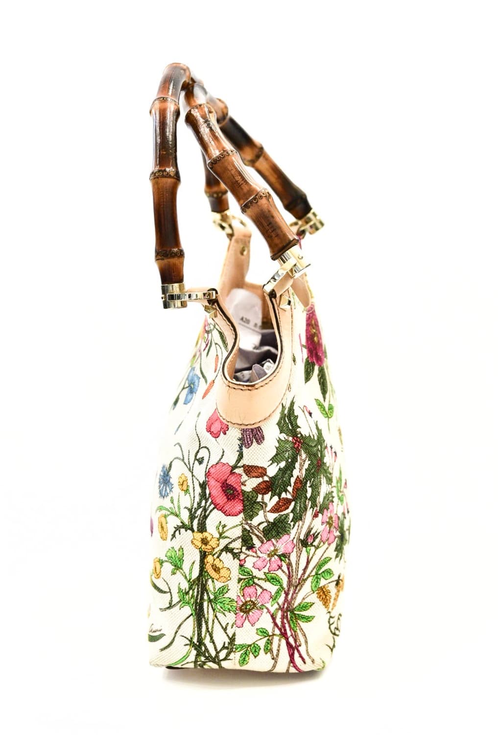 구찌 뱀부 멀티컬러 플로라 캔버스 토트백  (정품) 상품이미지3