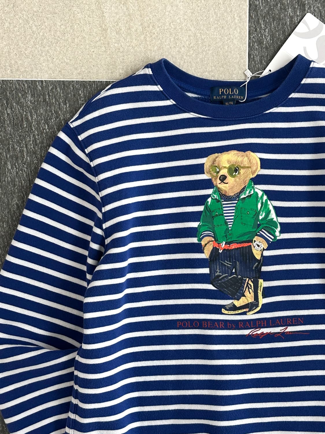 폴로 랄프로렌 스트라이프 폴로베어 맨투맨  상품이미지6