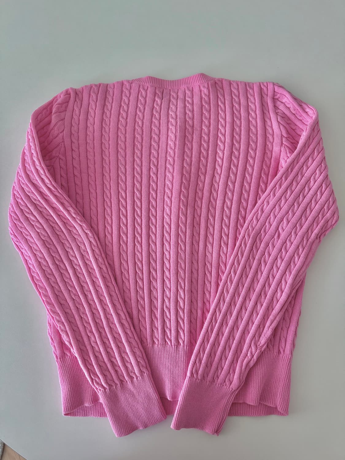 폴로 빅걸즈 미니 케이블 가디건 하버핑크 L 상품이미지4