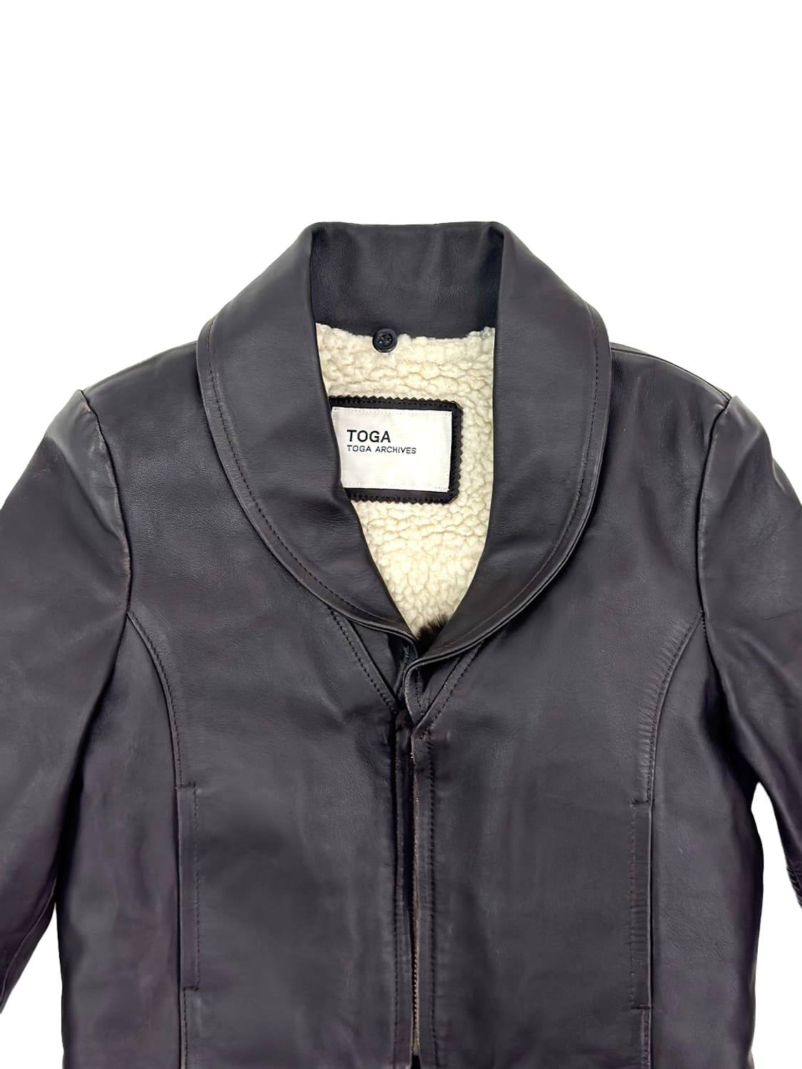 TOGA Mouton Collar Leather Jacket/ M 상품이미지8