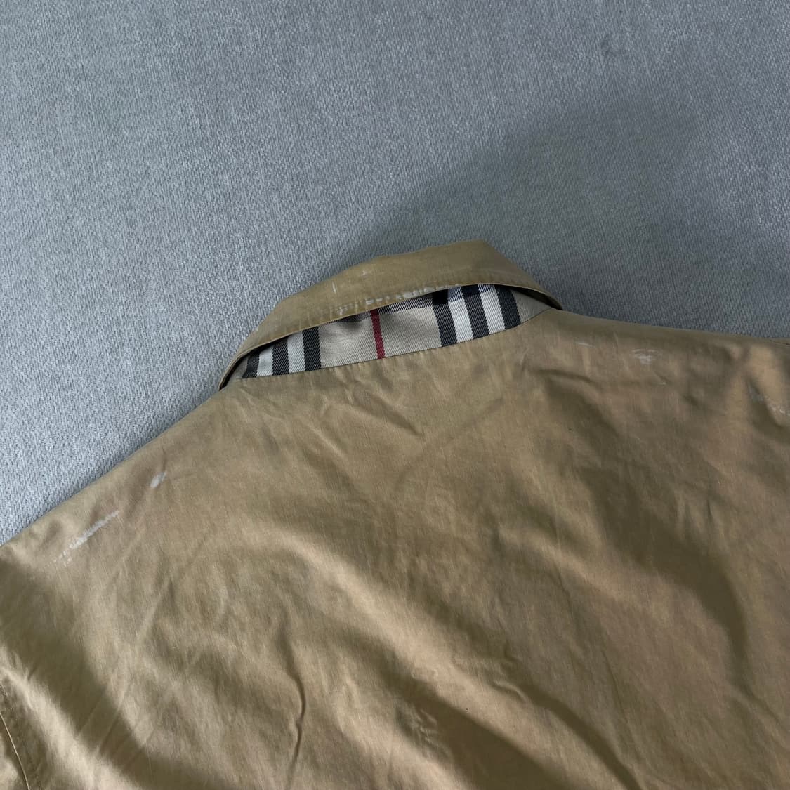 100 버버리 기마로고 리버시블 노바체크 왁스 자켓 상품이미지6