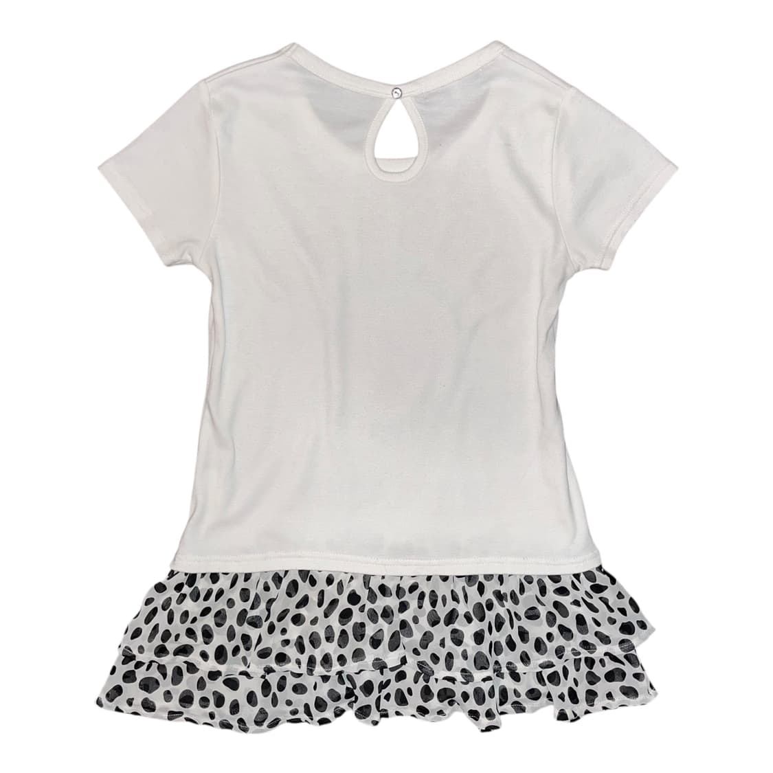 도트레이스 스커트 레이어드 글리터프린팅 반팔 원피스 키치갸루y2k 상품이미지4