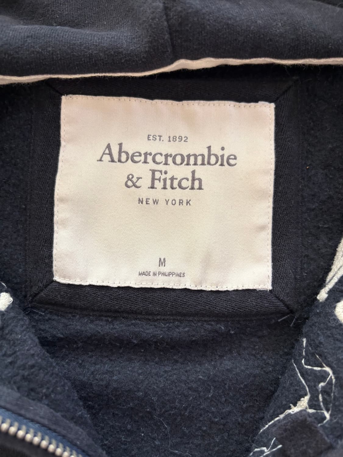 아베크롬비 딱붙핏 후드집업 네이비 m 상품이미지2