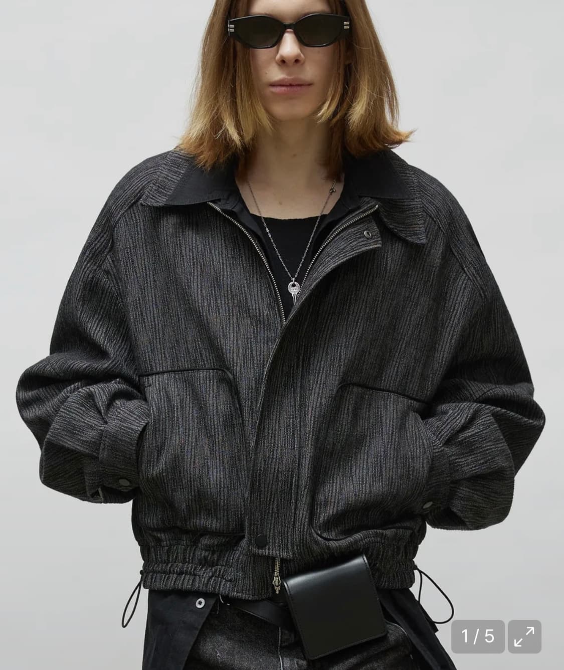 엘무드 그런지 오버사이즈 블루종 그레이 46사이즈 상품이미지1