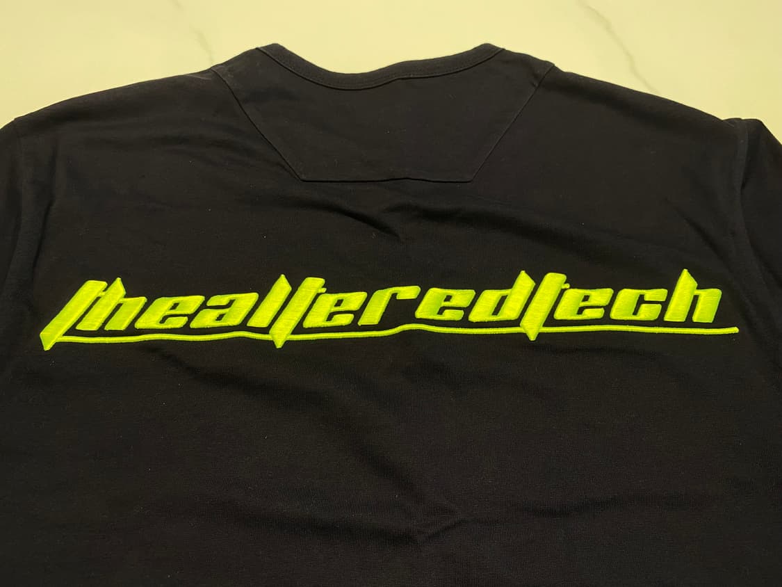 준지 백로고 반팔 100사이즈 네이비 형광 A급 판매중 상품이미지5