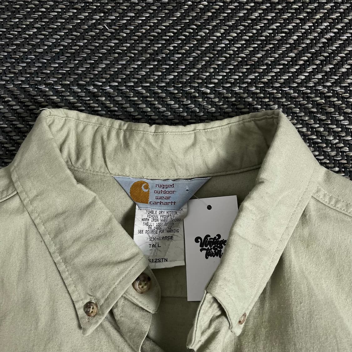 칼하트 USA 가죽패치 로고 박시핏 워크 셔츠y 2878 상품이미지5