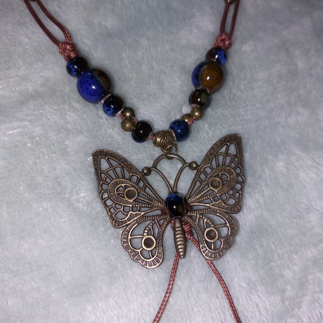 모리걸 빈티지 나비 히피 비즈 매듭 롱 목걸이 상품이미지4