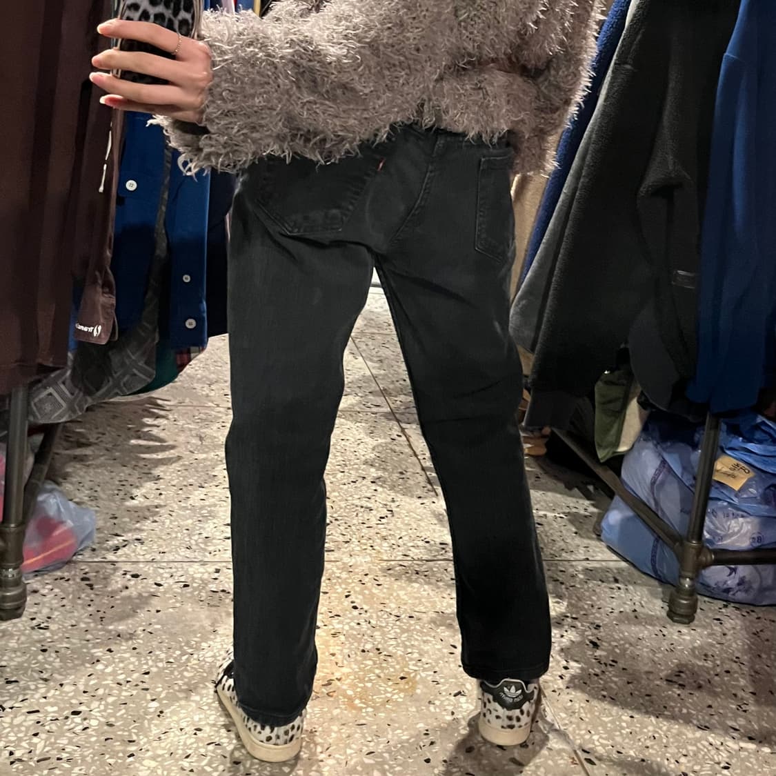 LEVI'S 리바이스 블랙 워싱 데님 팬츠  상품이미지4