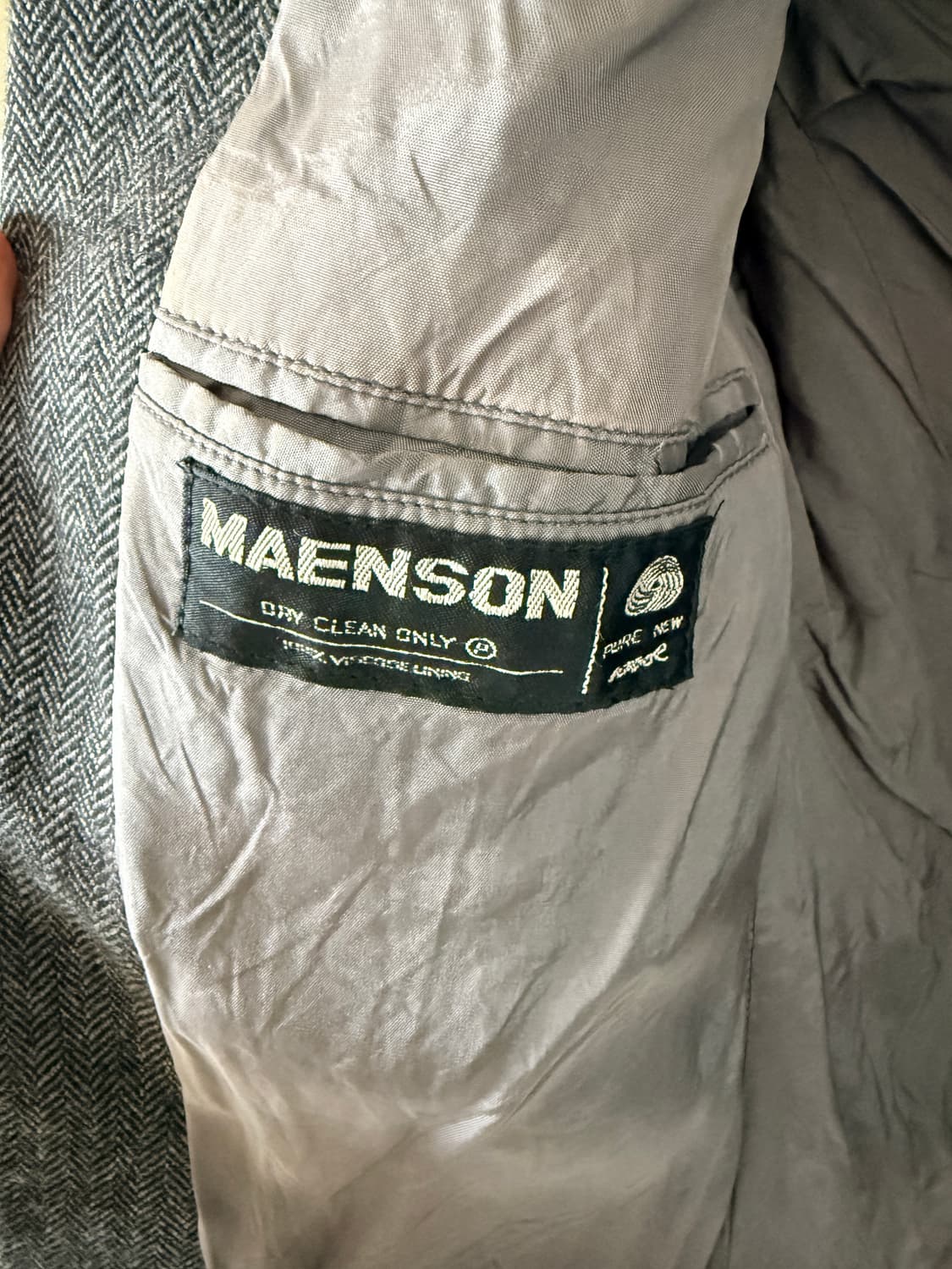 Crombie 캐시미어 100% 헤링본 트위드 자켓 상품이미지4