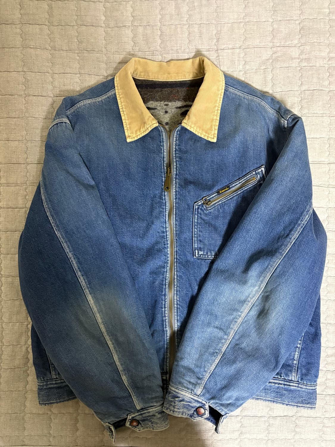 캐피탈 데님 본 리버시블 집 업 워크 자켓 인디고 3 L 상품이미지2