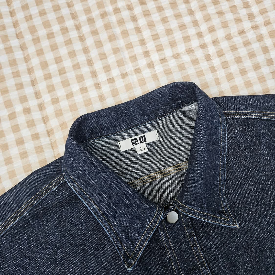 유니클로 오버핏 데님 자켓 남자100~105 상품이미지2