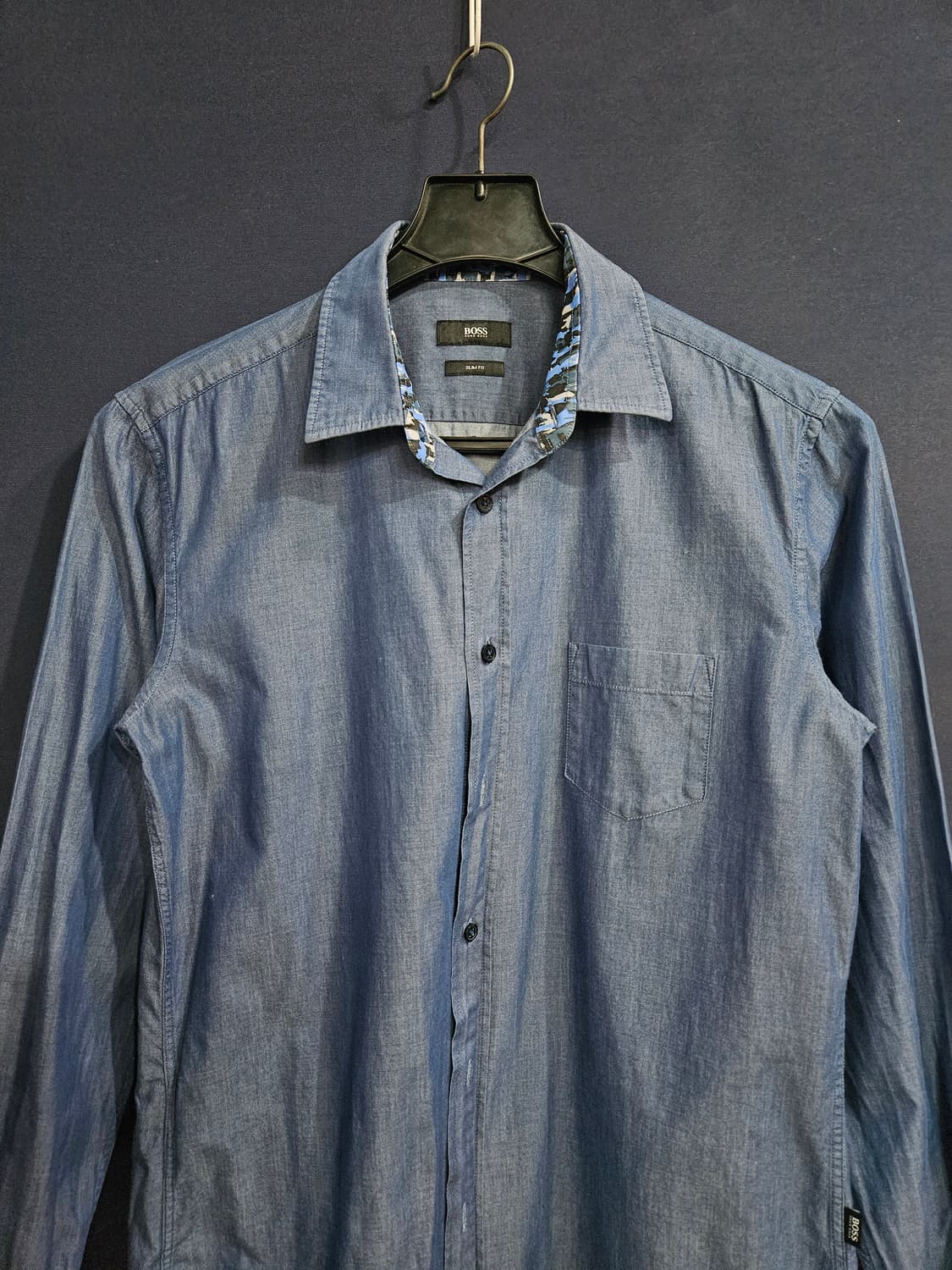 휴고보스 블루 남성 슬림핏 100 긴팔셔츠  상품이미지7