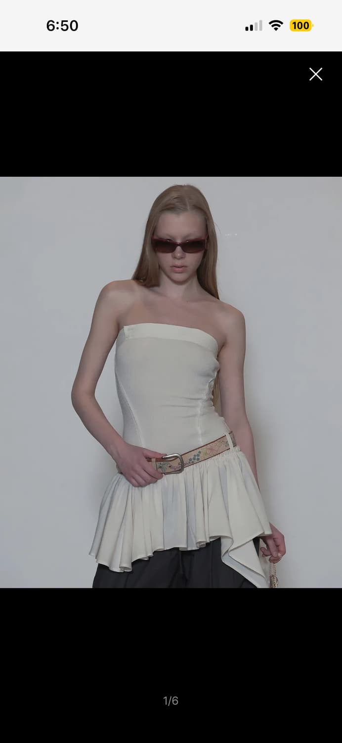 (구해요) 스컬프터 Tube Top Low Waist Dress 원피스 상품이미지1