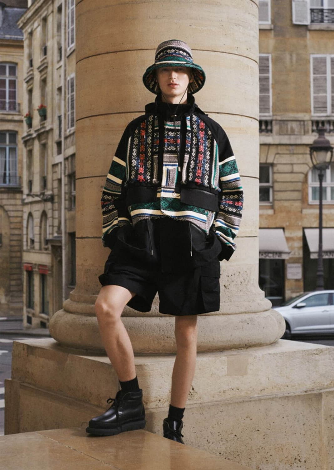 사카이 러그 자카드 블루종 자켓 새상품 상품이미지1