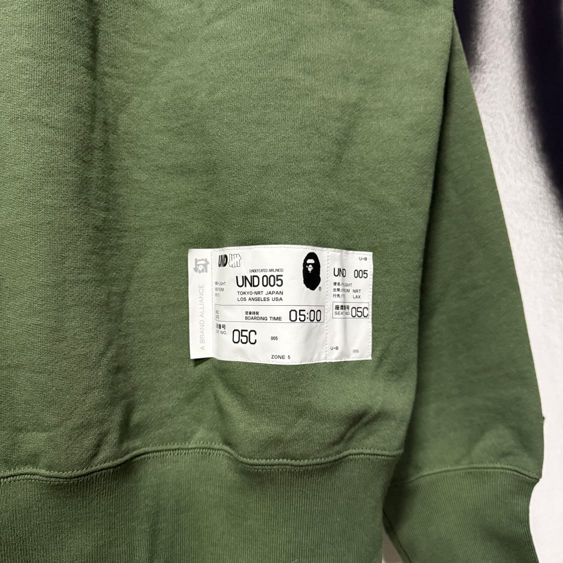 정품 베이프 x 언디피티드 컬러 카모 릴렉스핏 집업 후디 상품이미지6