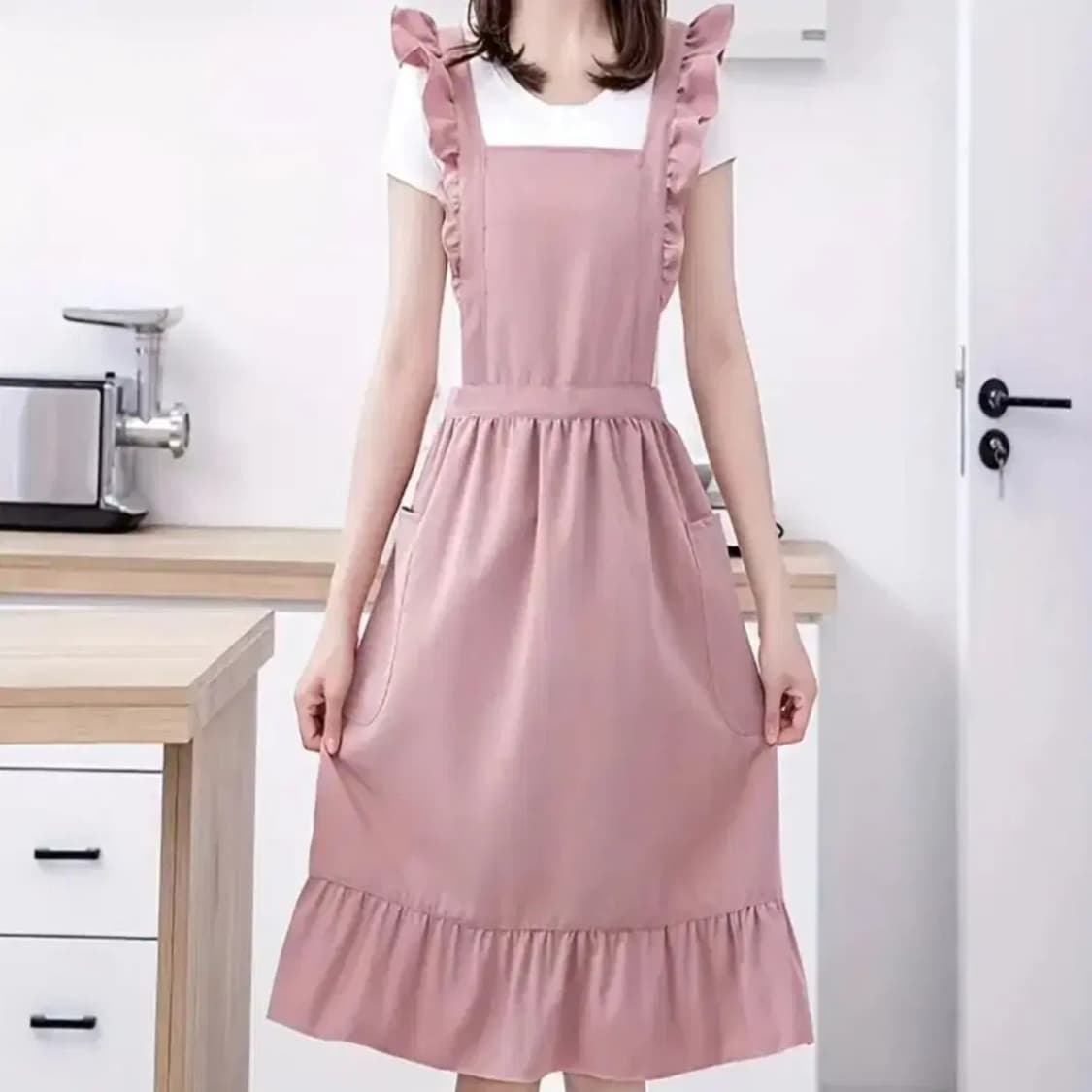 핑크 프릴 앞치마  상품이미지1