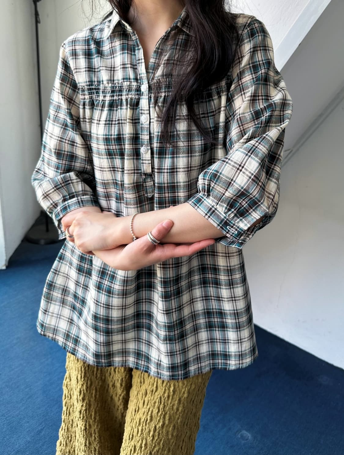 Light cotton high gauge design shirt 상품이미지5