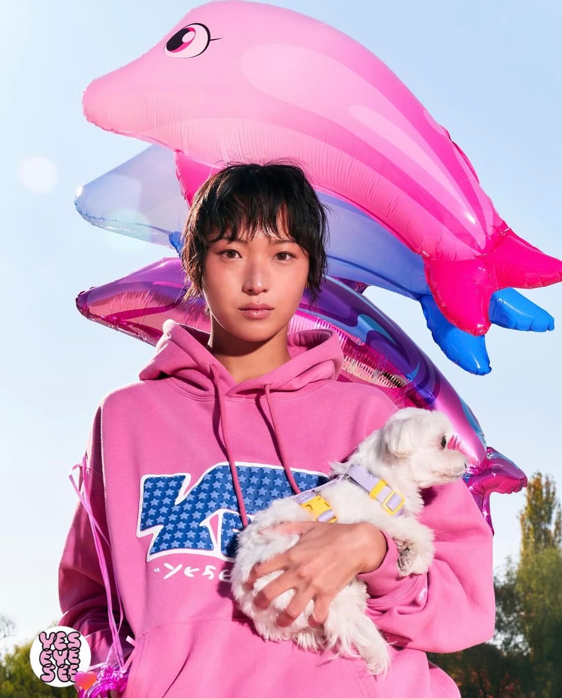 예스아이씨 후드티 Y.E.S Star Logo Hoodie Pink 상품이미지1