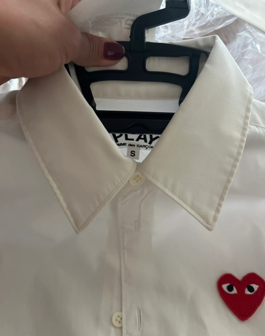 꼼데가르송 화이트 셔츠 S 상품이미지4