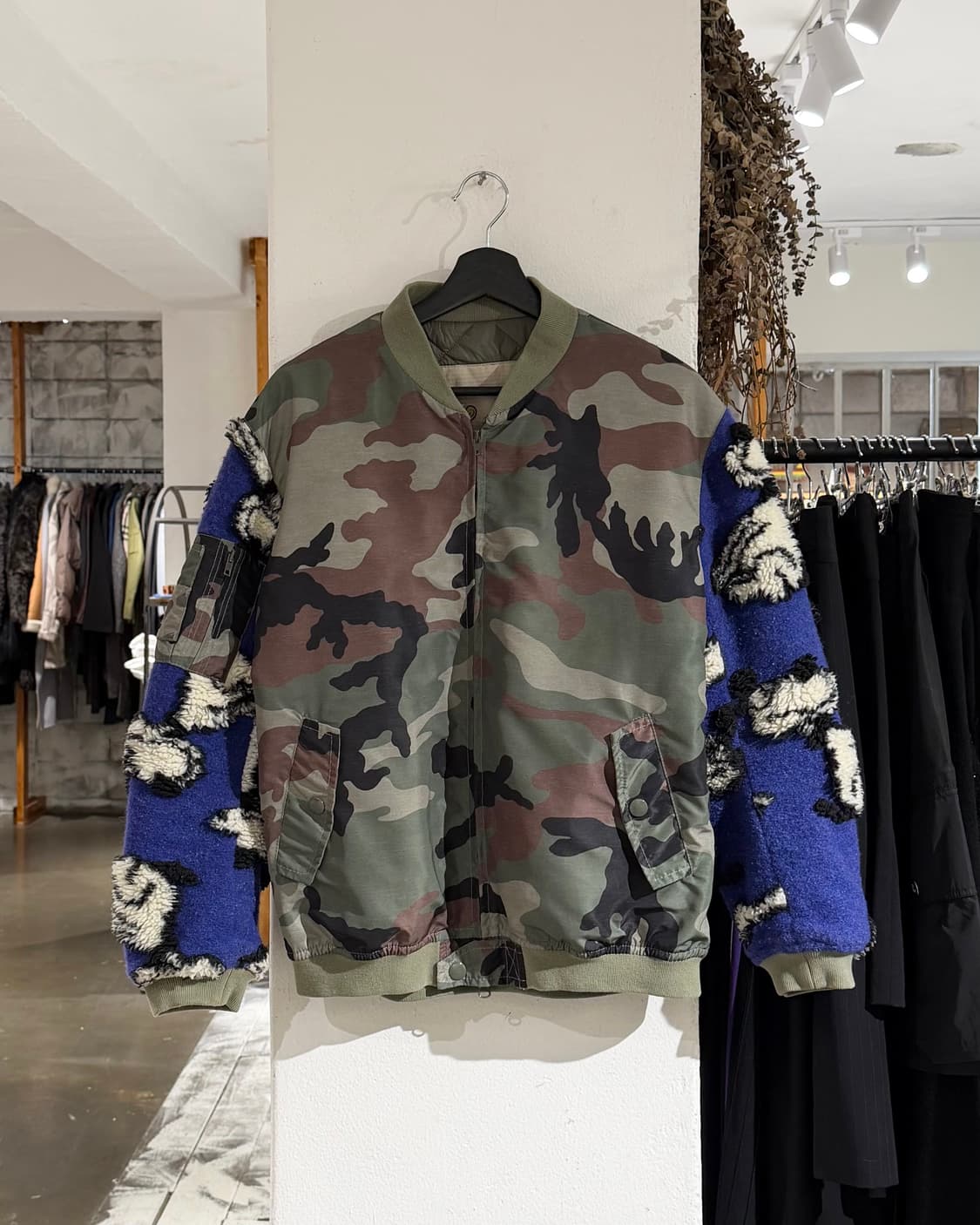 히스토리 리핏츠 카키 카모 울 슬리브 봄버 자켓 상품이미지1