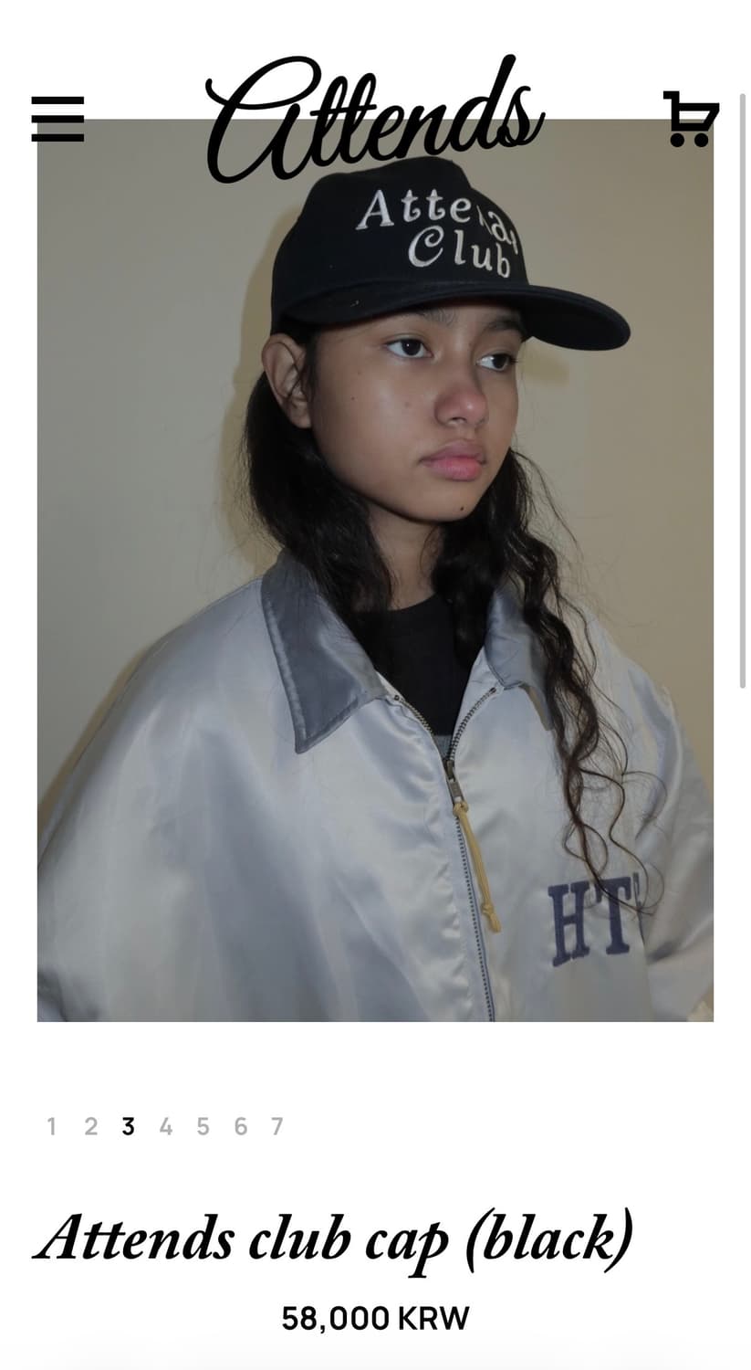 어텐즈 블랙 볼캡 새상품 상품이미지3