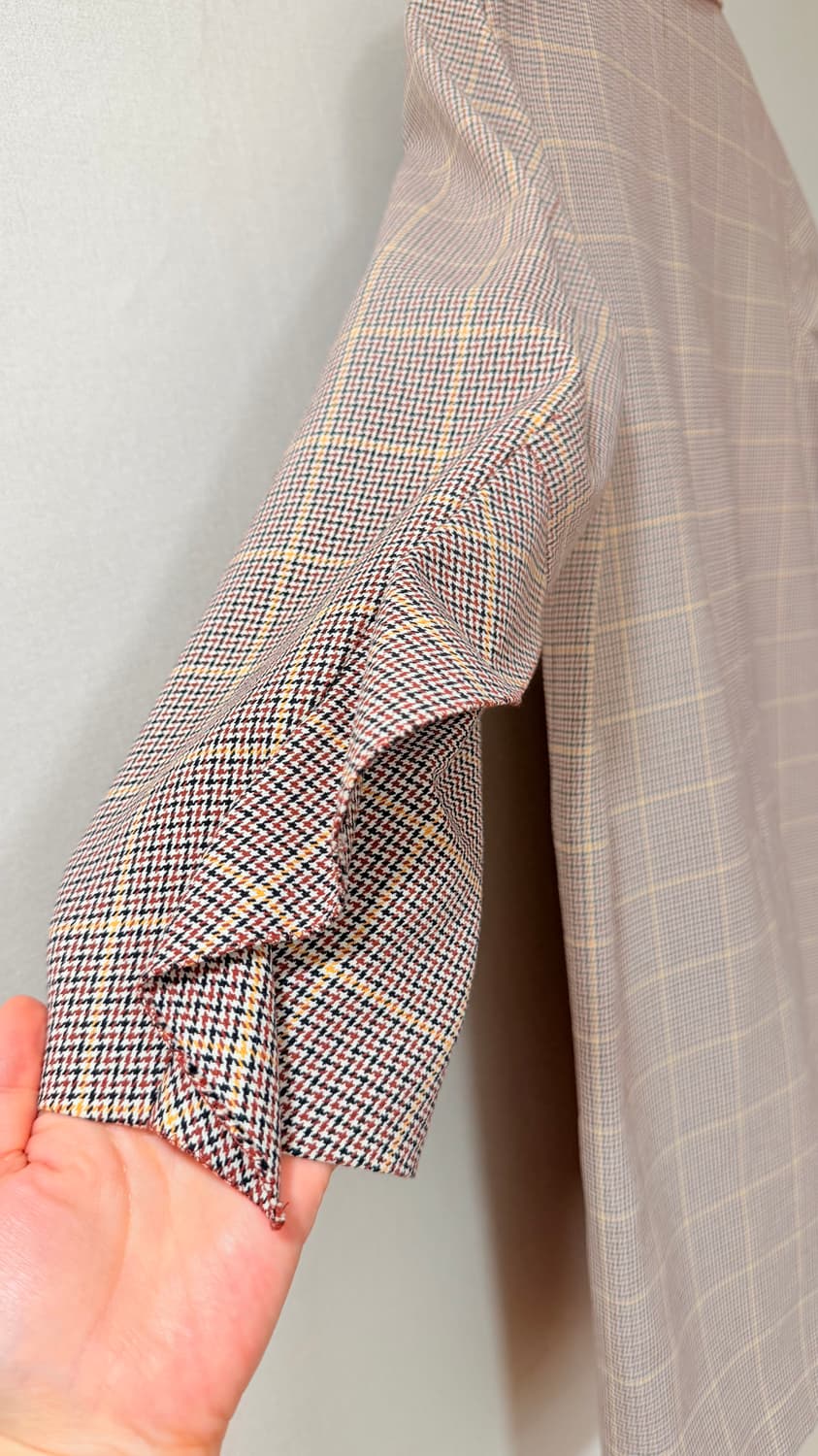 한섬 BIRD by 쥬시꾸뛰르 체크 코트 55 정가 70만원대. 고급스럽 상품이미지5