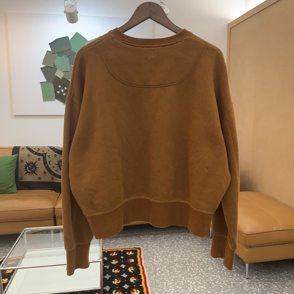 앤더슨벨 모던 캐주얼 폭닥브라운 빅로고 기모 맨투맨 L C07842 상품이미지4