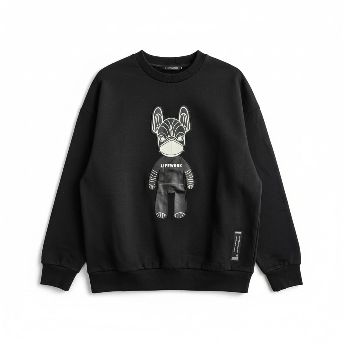 라이프워크 블랙 맨투맨 티셔츠 상품이미지1