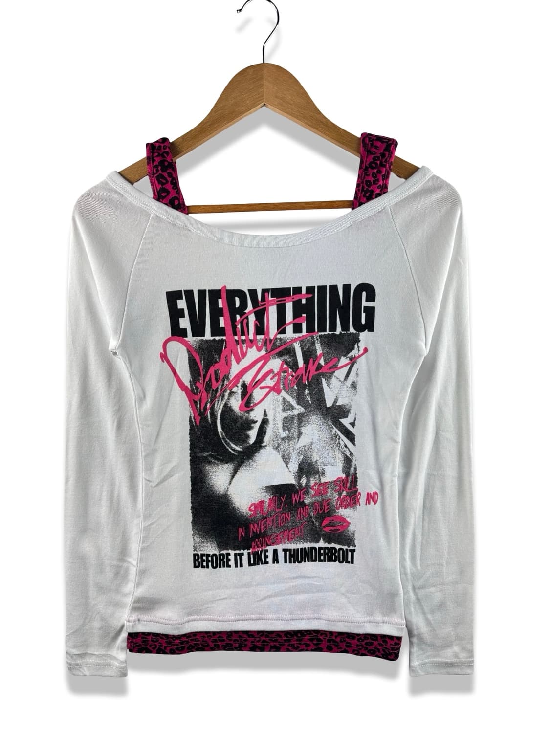 JPN 갸루 펑크 레오파드 오프숄더 슬리브1825 상품이미지1