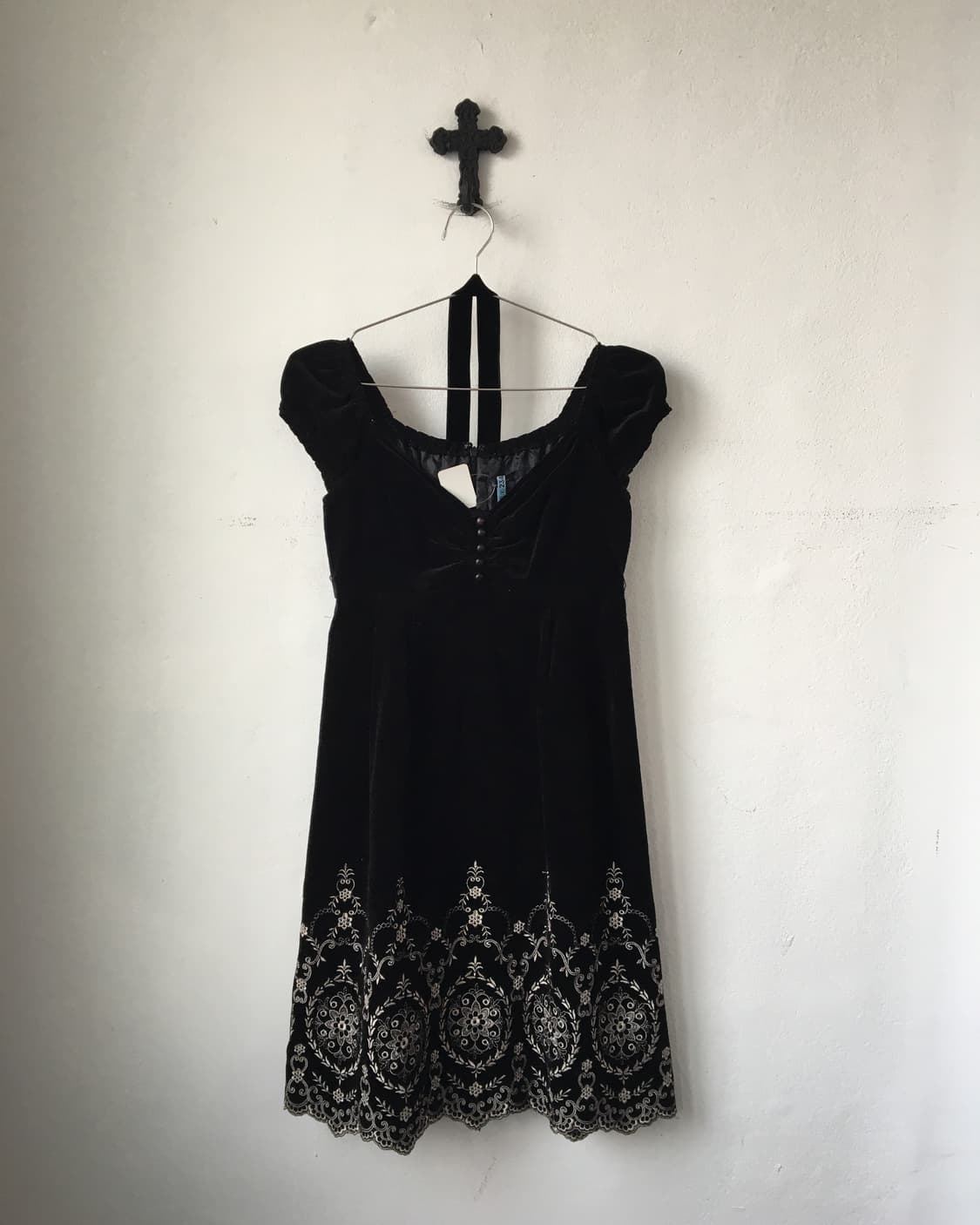 Ornament pattern velvet onepieeve 상품이미지2