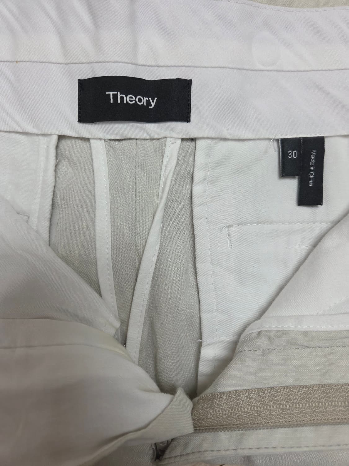 [정품/30] 띠어리(Theory) 남성 린넨 슬림핏 반바지 - 오트밀/ 상품이미지3