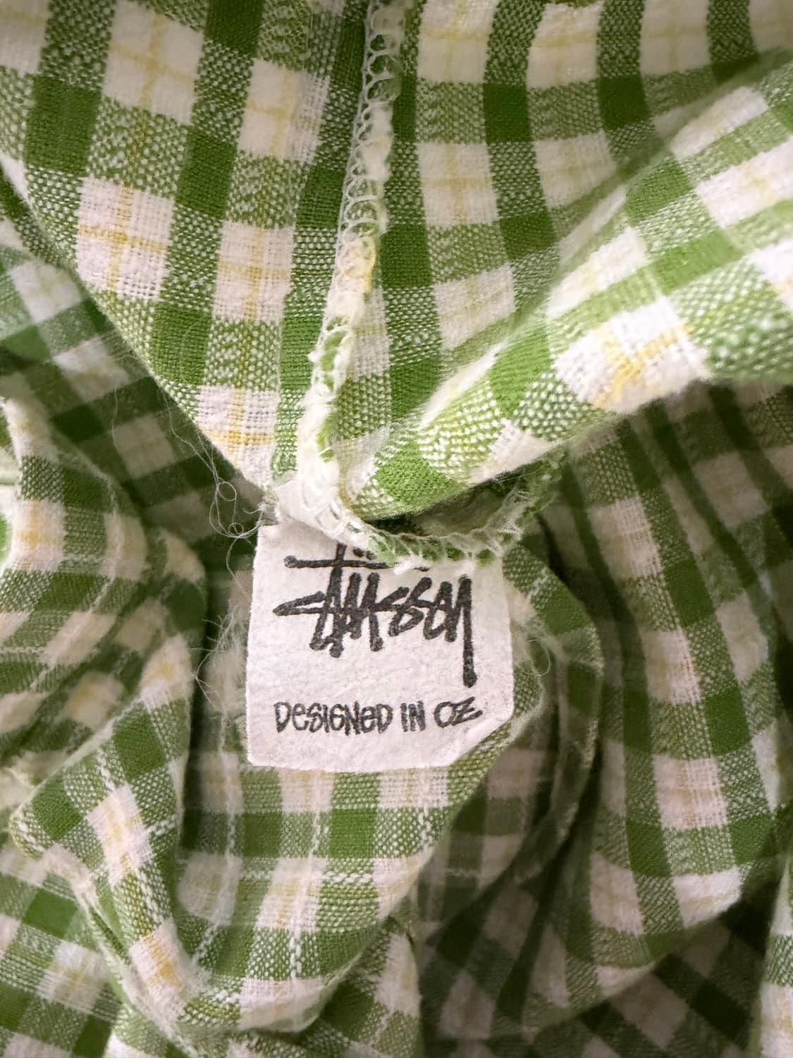 (M) 90s 빈티지 올드 스투시 체크 반팔 셔츠 상품이미지6