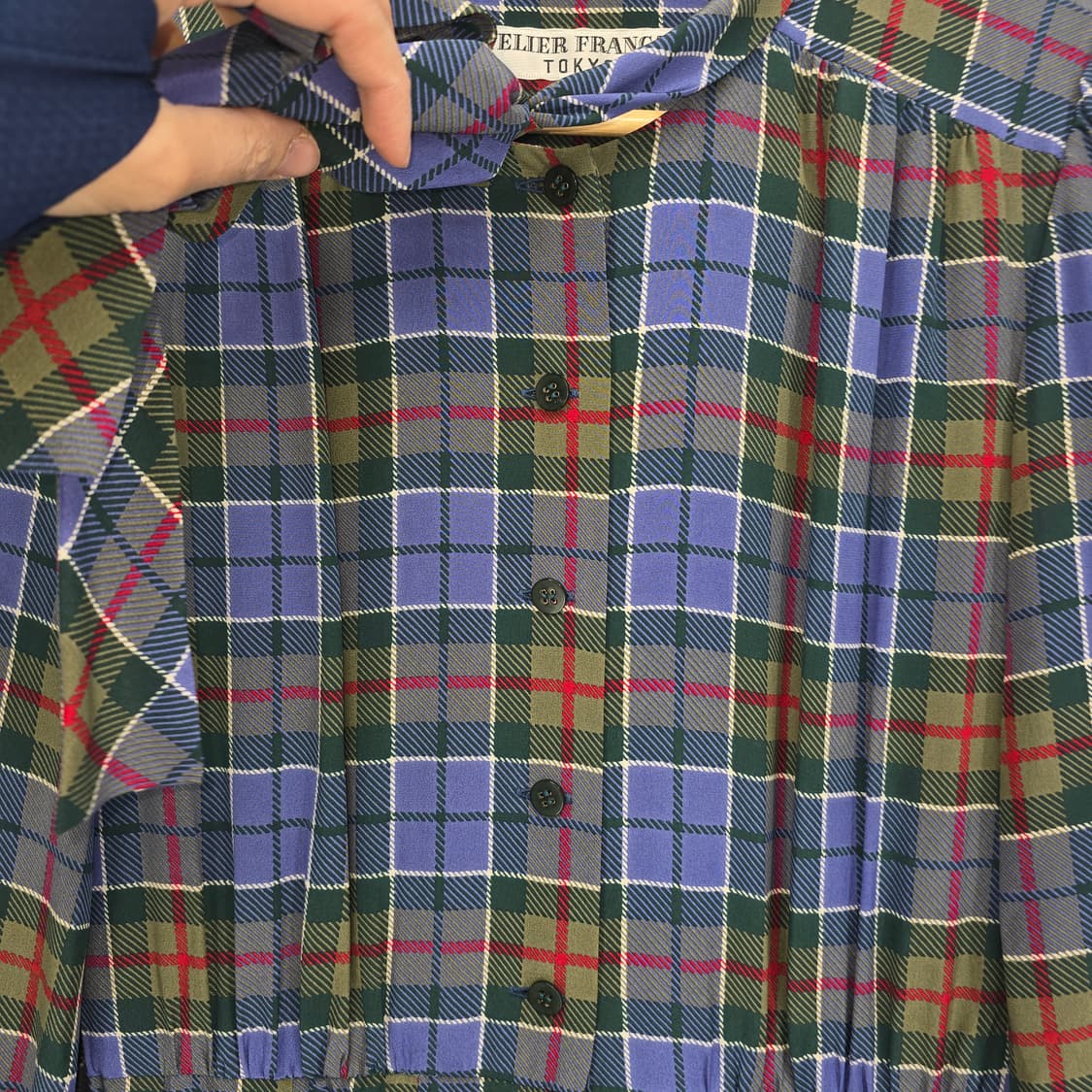 ATELIER FRANCAIS TOKYO 체크 롱 원피스 상품이미지8