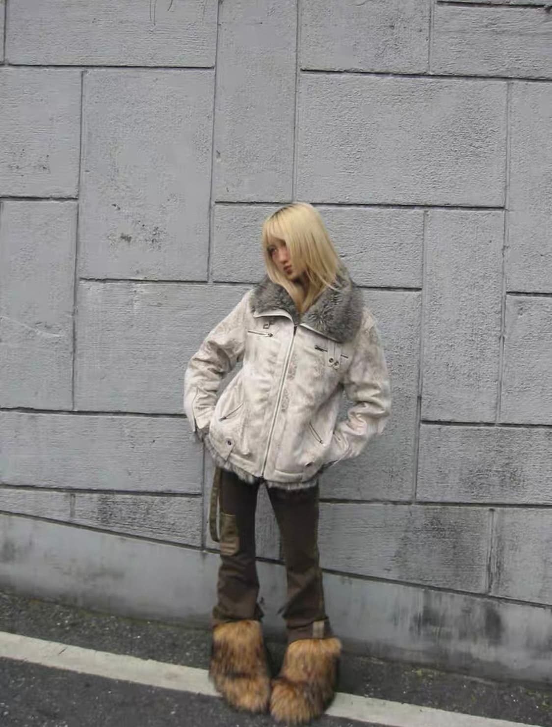 andivogels 스웨이드 퍼 자켓 상품이미지2