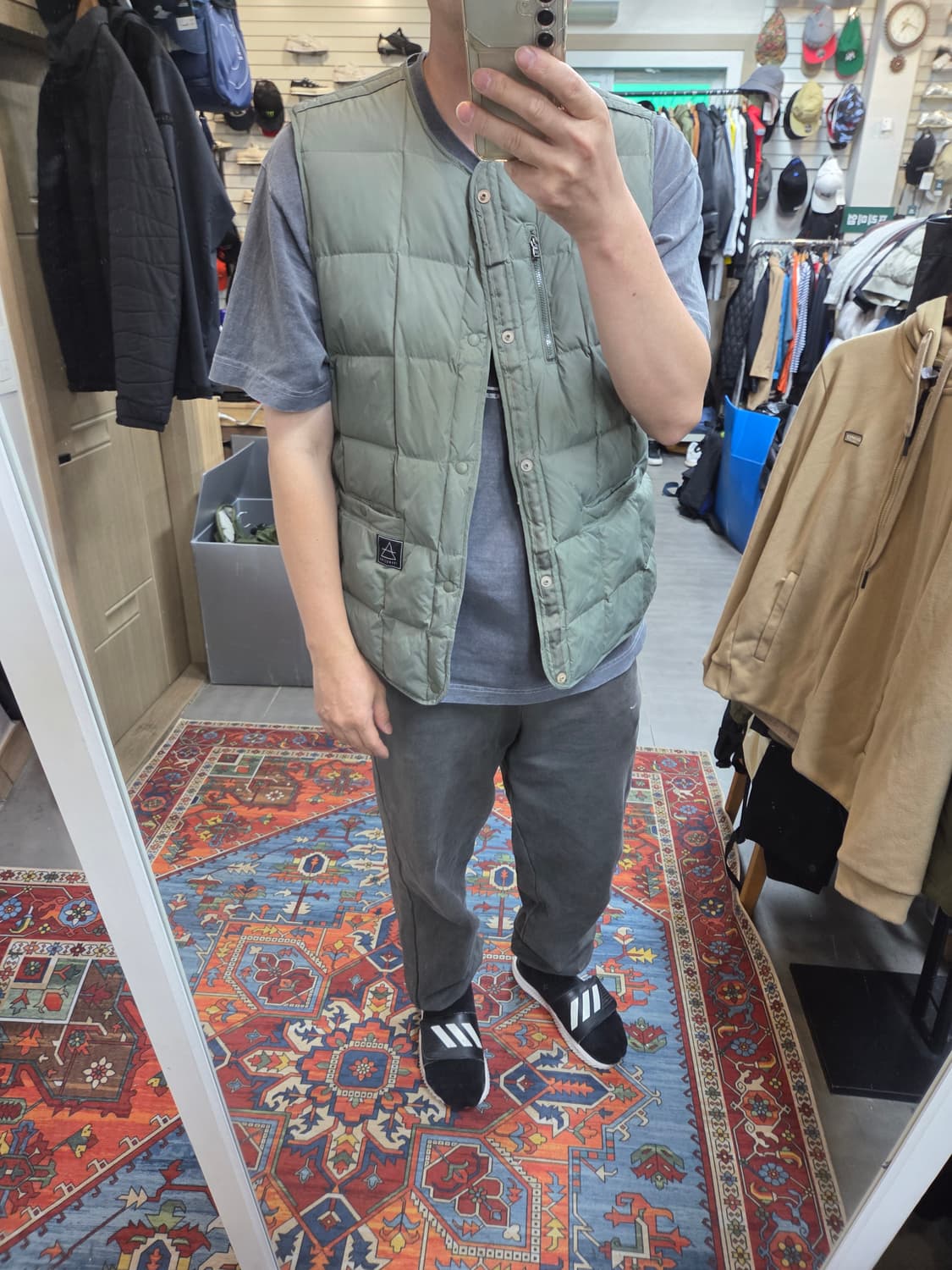 Gu 지유 사각 퀄팅 패딩 조끼 110 상품이미지6