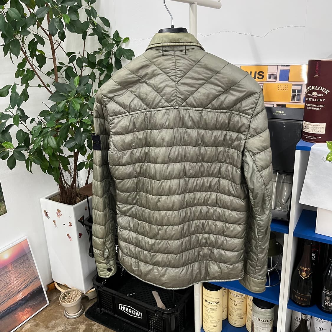 스톤아일랜드 나일론 덕다운 셔츠 패딩점퍼 M  상품이미지5