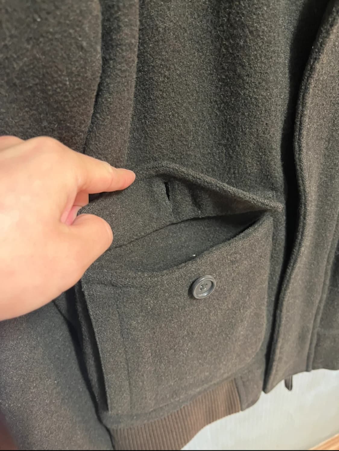 Roots 남성 카키색 모 자켓 상품이미지4