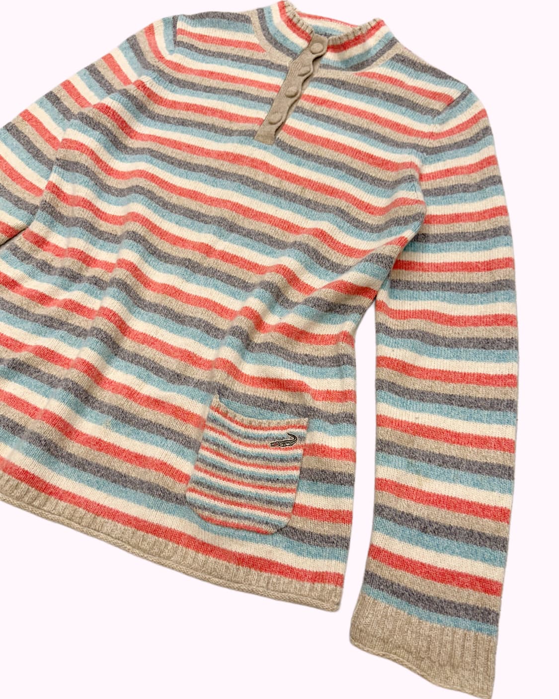 color stripe wool button knit 상품이미지2