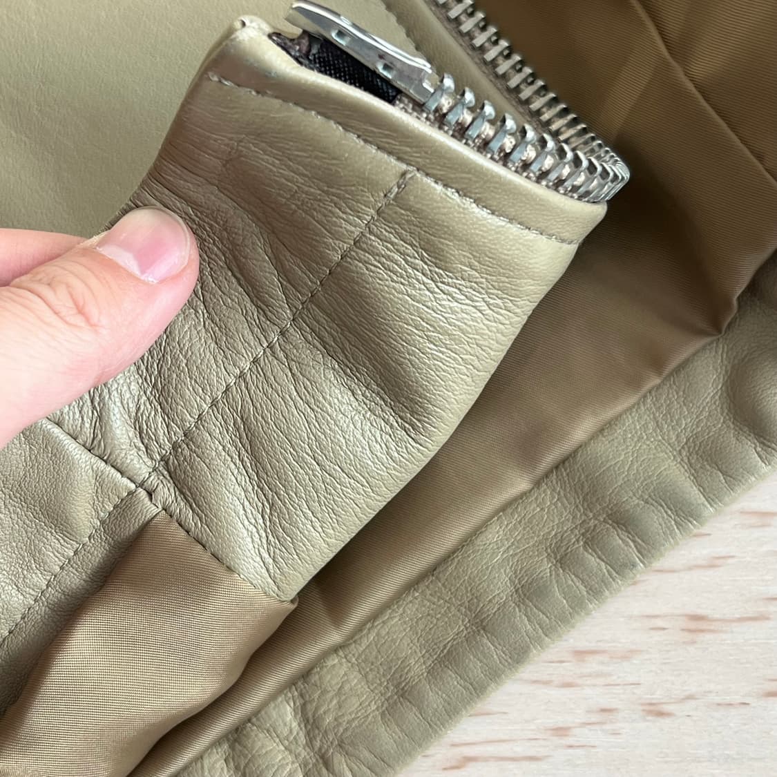 선플라워 레더 트러커 카키 46 상품이미지5