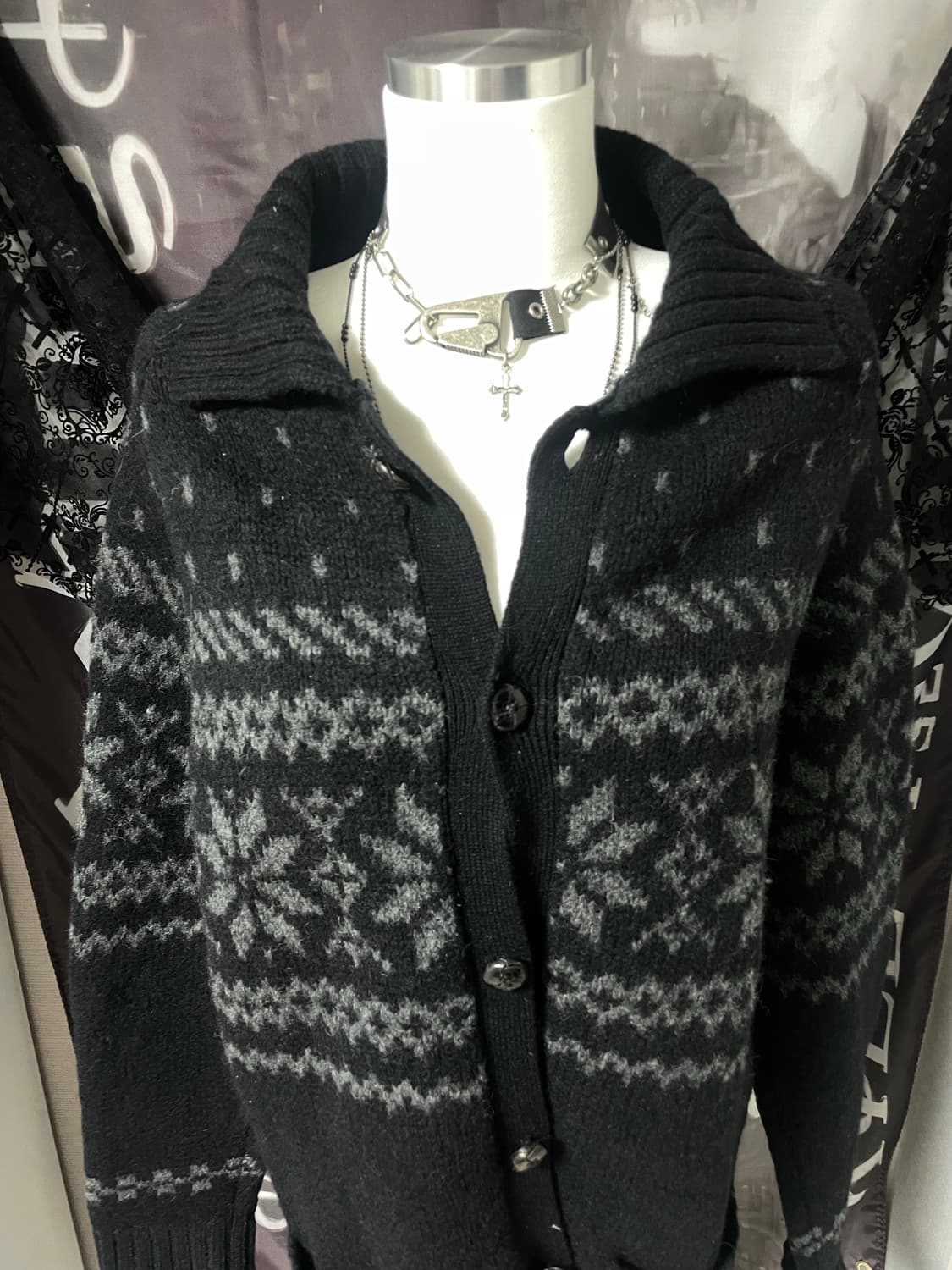 Jpn TAKEOKIKUCHI 일본빈티지버튼노르딕니트가디건그런지코르티스 상품이미지2