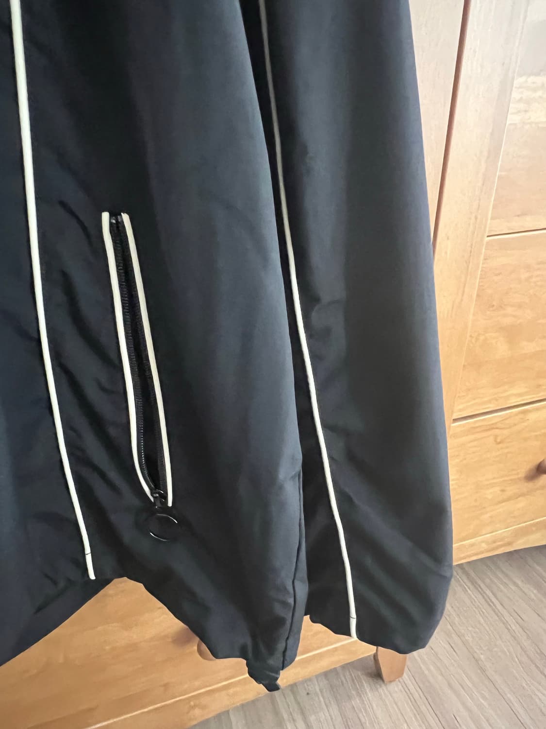 디젤 J-하이브스 콘트라스트 파이핑 윈드브레이커 블랙 L 상품이미지5