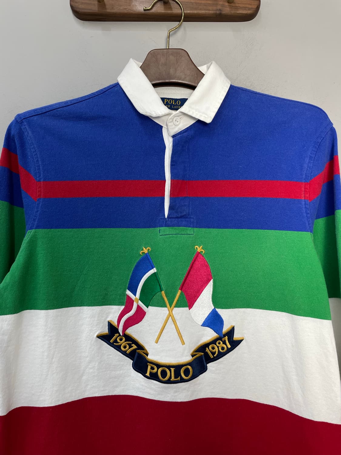 폴로 랄프로렌 CP-93 크로스 플래그 스트라이프 럭비셔츠 H2440 상품이미지3