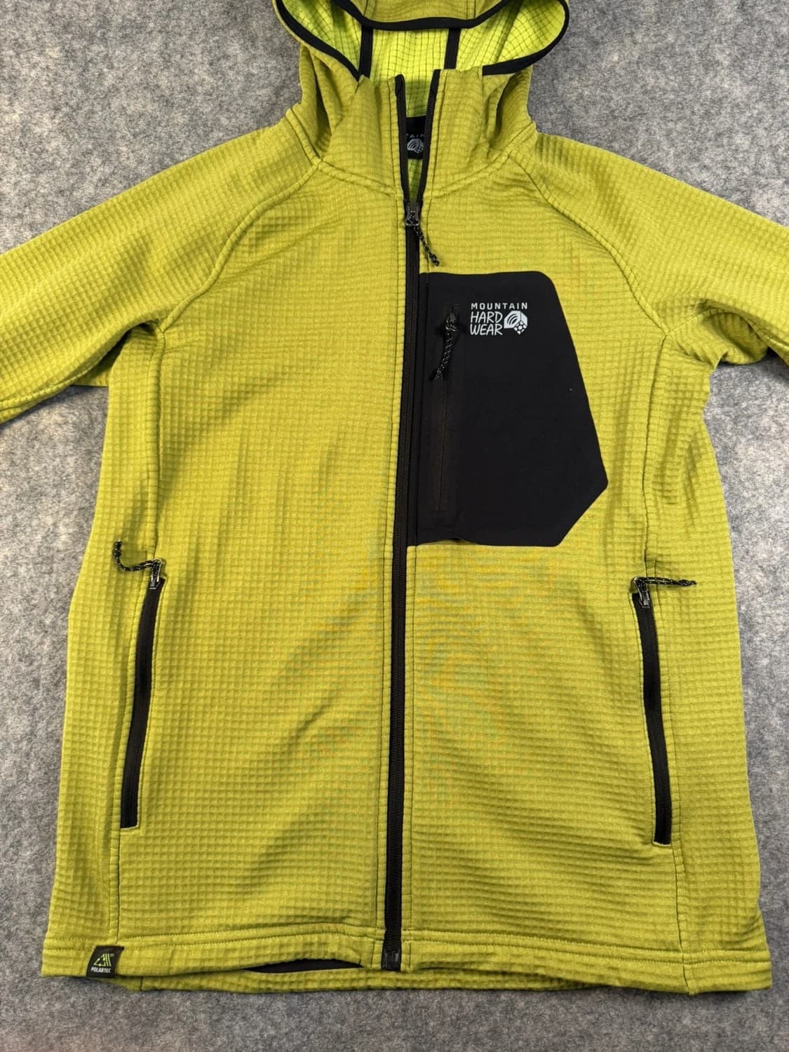 마운틴하드웨어 남성 폴라텍 파워 그리드 후드집업 문 모스 헤더 상품이미지3