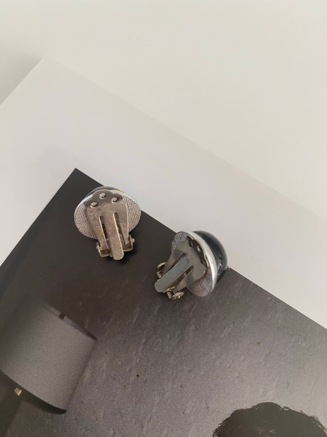 수입 빈티지 블랙돔 귀걸이 이어링  상품이미지5