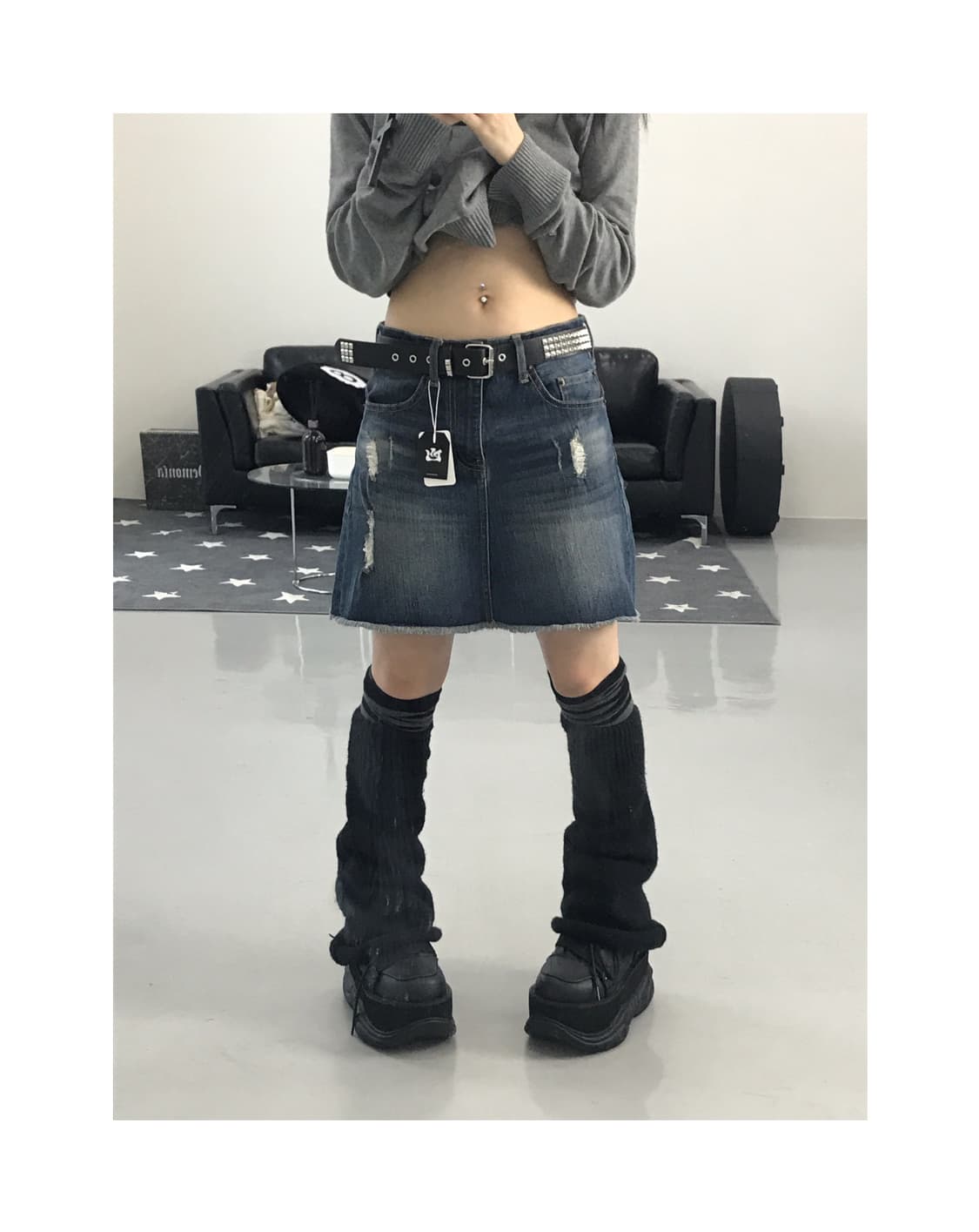 Jpn Denim Cotton Mini Skirts 상품이미지1