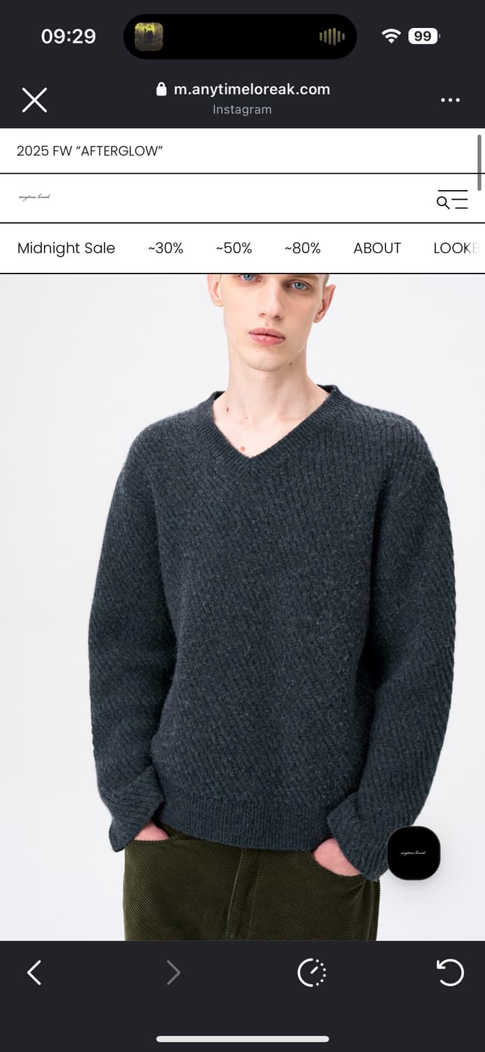 애니타임로릭 브이넥 니트 상품이미지1