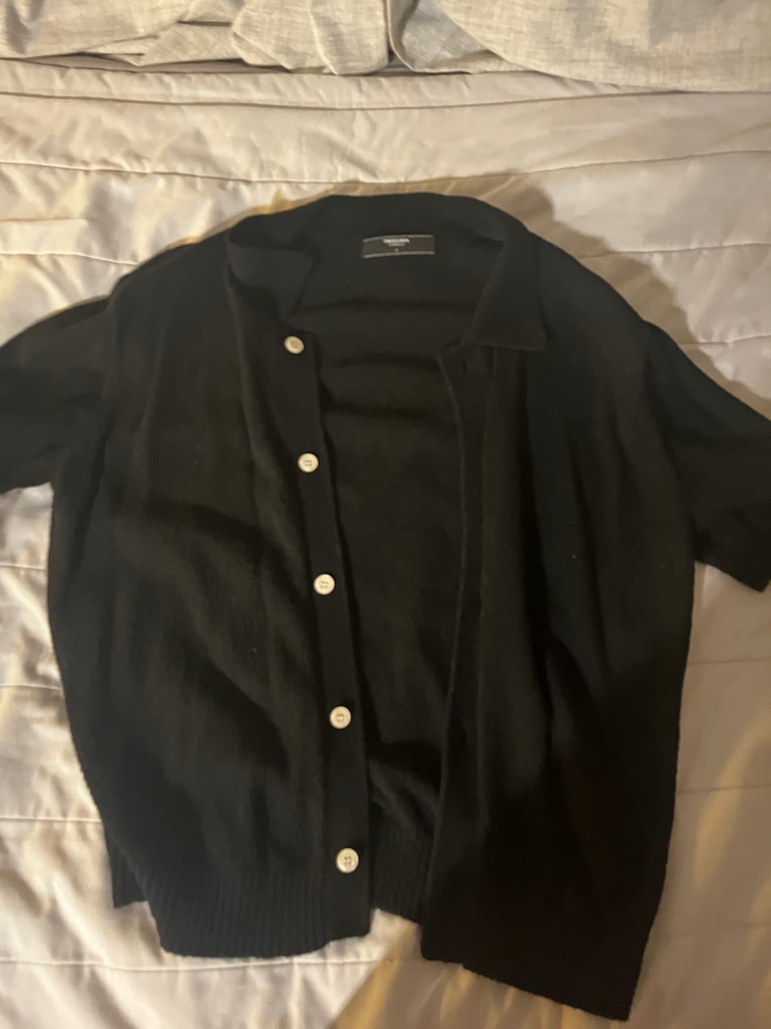 트릴리온 부클 카라 반팔 니트 M 상품이미지2